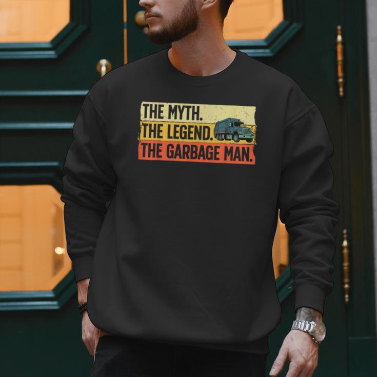 Cool Garbage Man Art For Men Dad Father Garbage Dump Truck Men Sweatshirt Cool Garbage Man Art For Men Dad Father Garbage Dump Truck Men Sweatshirt