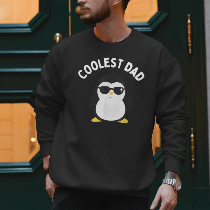 The Coolest Dad Cool Penguin By Dangerous Dad Men Sweatshirt