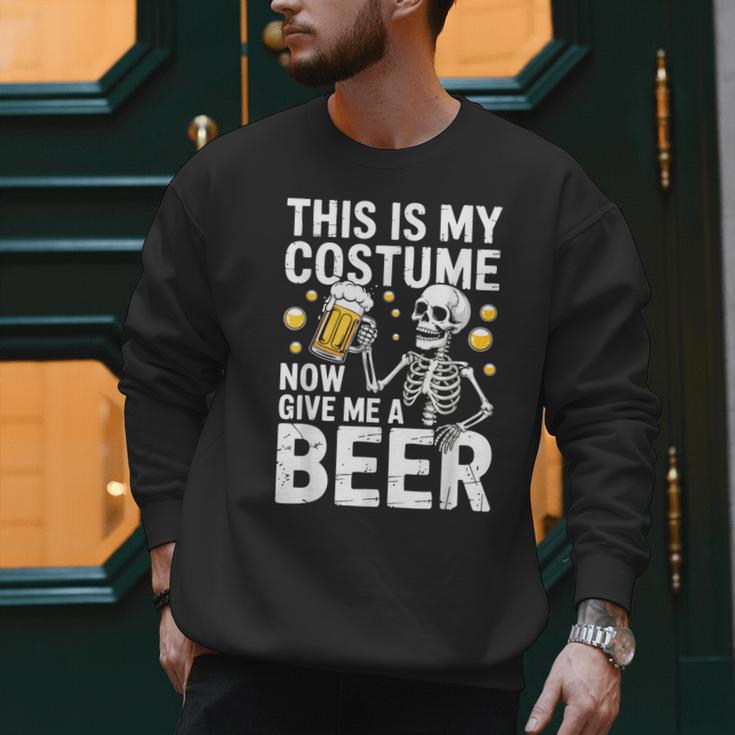 This Is My Costume Give Me A Beer Shirt Men Dad Halloween Men Sweatshirt