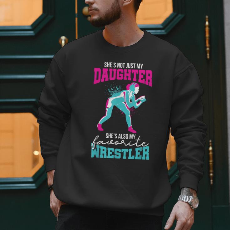 Cute Wrestling Daughter Favorite Wrestler Dad Mom Men Sweatshirt