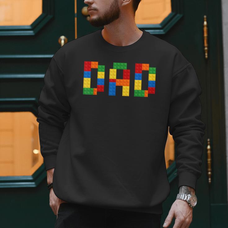 Dad Of The Birthday Boy Building Blocks Bricks Builder Men Sweatshirt