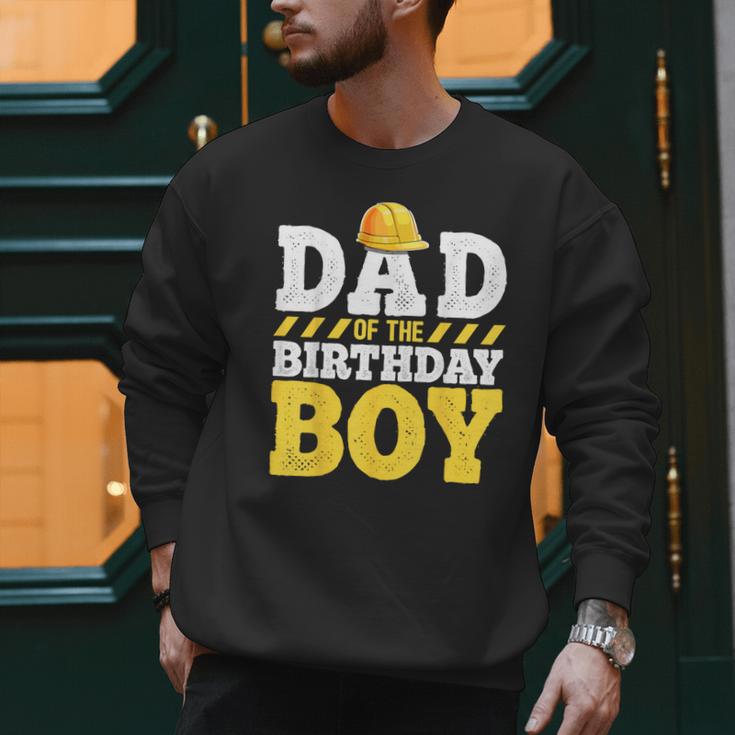Dad Of The Birthday Boy Construction Birthday Party Hat Men Men Sweatshirt