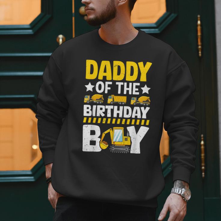 Dad Of The Birthday Boy Construction Theme Party Matching Men Sweatshirt