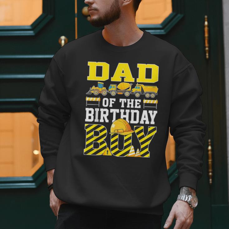 Dad Of The Birthday Boy Construction Truck Men Sweatshirt