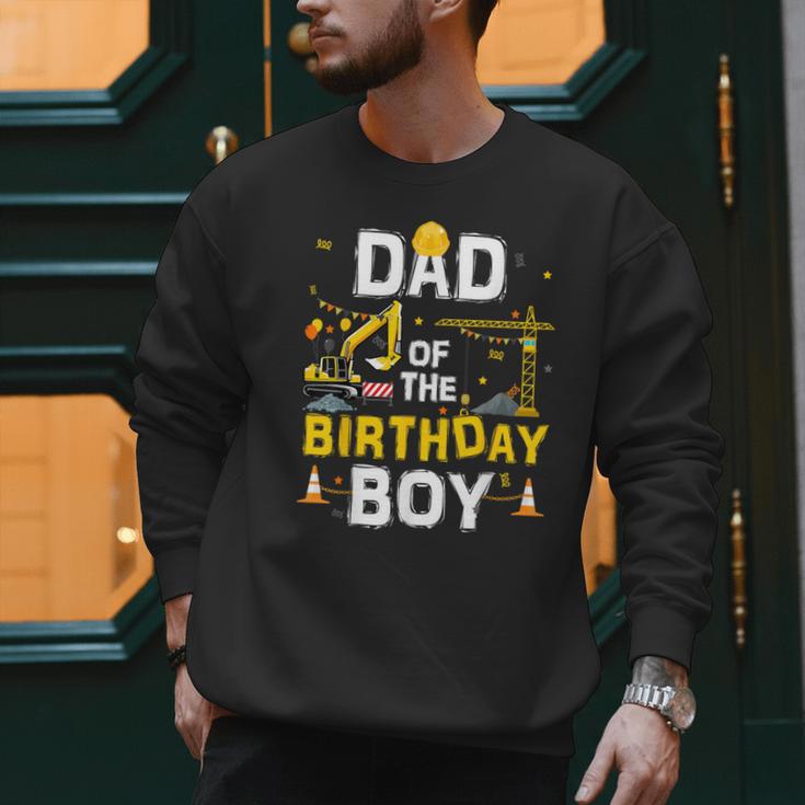 Dad Of The Birthday Boy Matching Construction Crew B-Day Men Sweatshirt