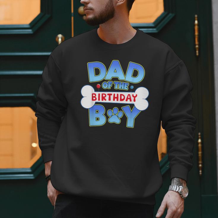 Dad Of The Birthday Boy Matching Dog Family Birthday Party Men Sweatshirt