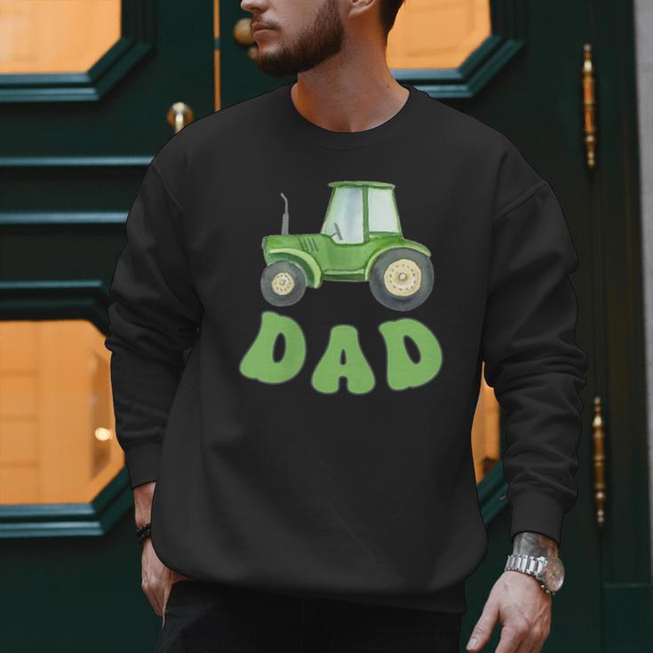 Dad Of The Birthday Boy Tractor Farm Trucks Family Party Men Sweatshirt