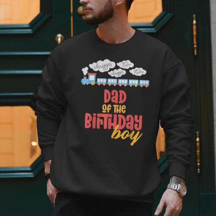 Dad Birthday Boy Train I'm 2 Two Yr Old Chugga Engine Men Sweatshirt