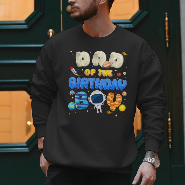 Dad Of The Birthday Boy Two The Moon Space Family Matching Men Sweatshirt