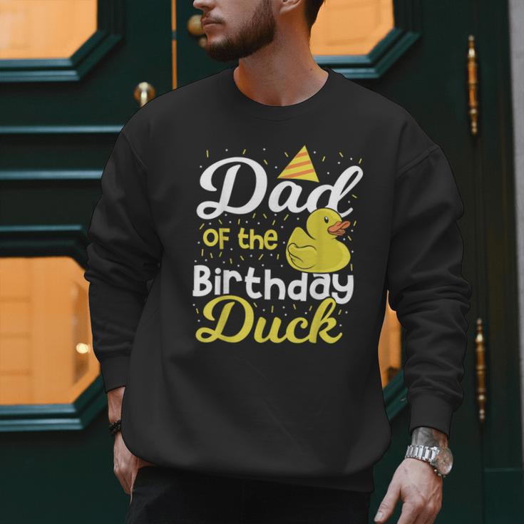 Dad Of The Birthday Duck Boy Rubber Duck Birthday Girl Men Sweatshirt