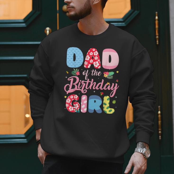 Dad Of The Birthday Girl Family Summer Beach Birthday Party Men Sweatshirt