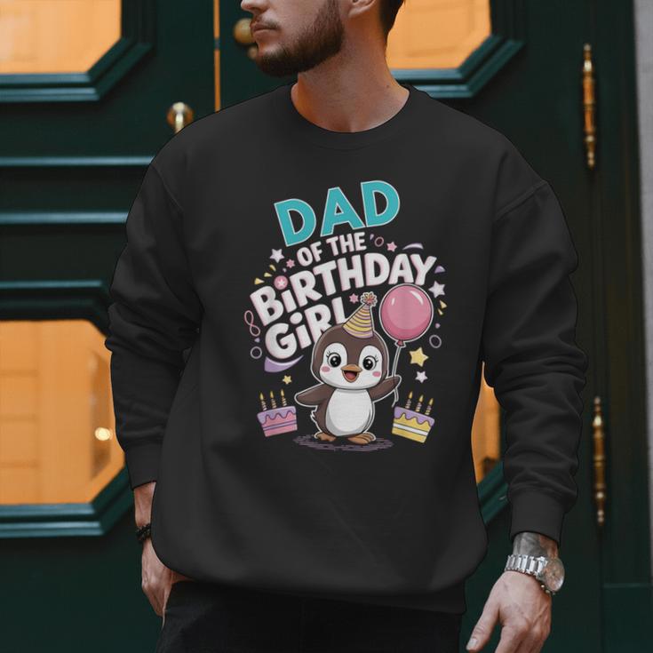Dad Of The Birthday Girl Pesto Baby Penguin Party Men Sweatshirt