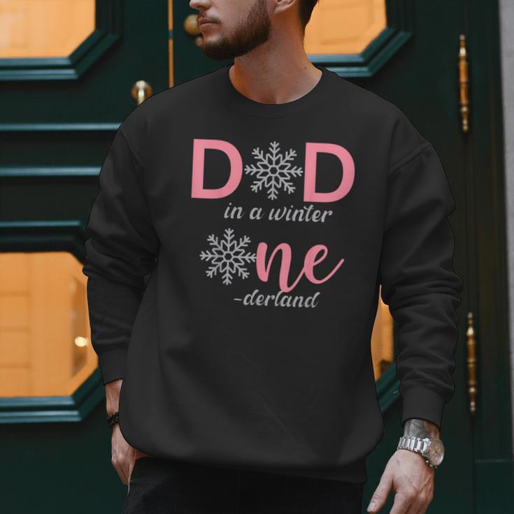 Dad Of The Birthday For Girl Winter Onederland 1st Birthday Men Sweatshirt