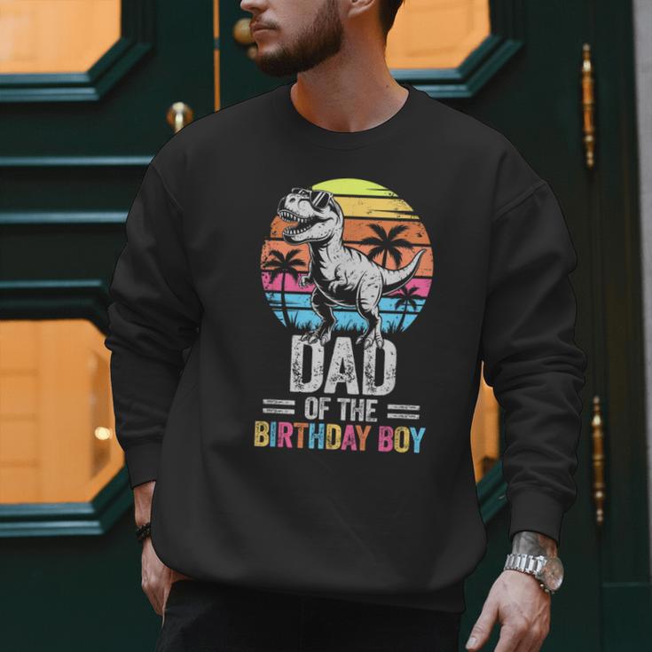 Dad Of The Birthday Party Outfit Dinosaur Daddy Men Sweatshirt