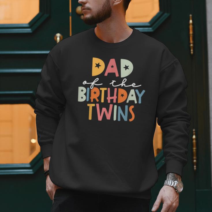 Dad Of The Birthday Twins Kids Great Daddy Of Twins Bday Men Sweatshirt