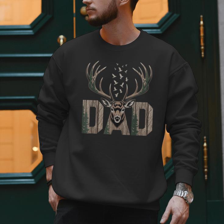 Dad Deer Hunting Camo Father Hunters Buck Camouflage Nature Men Sweatshirt