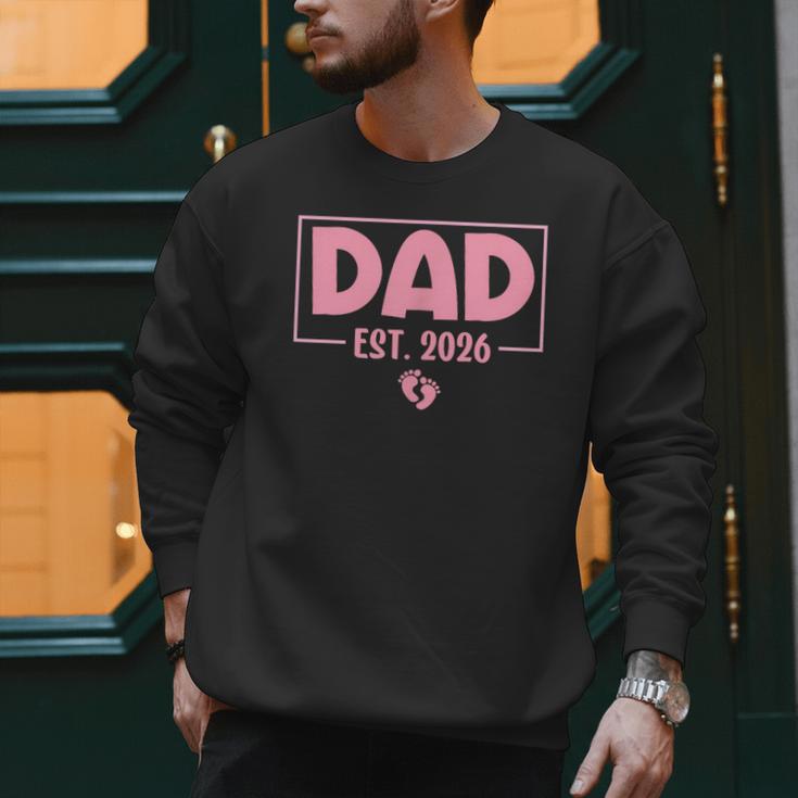 Dad Est 2026 Logo Daddy 2026 Soon To Be New Father 2026 Men Sweatshirt