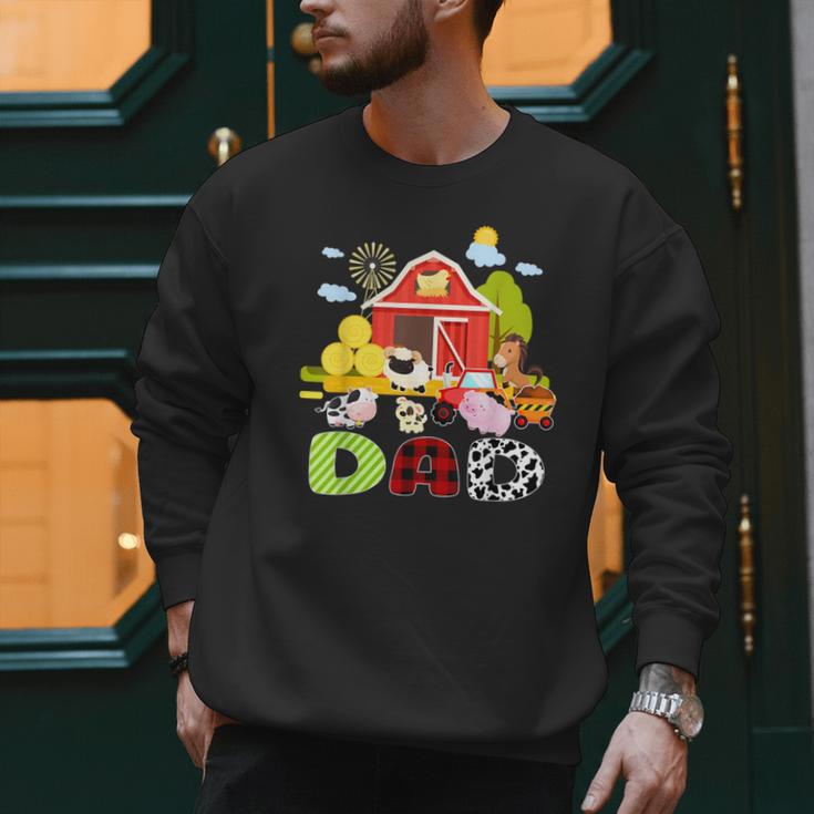 Dad Farm Animal Birthday Family Matching Party Men Sweatshirt