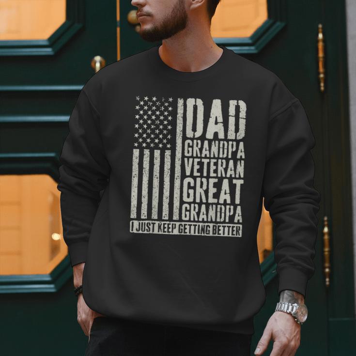 Dad Grandpa Veteran Great Grandpa Men Sweatshirt