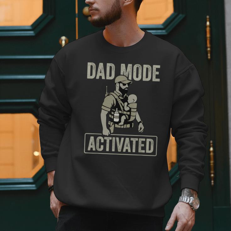 Dad Mode Activated Tactical Baby Carrier Military Father Men Sweatshirt