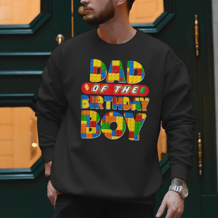 Dad And Mom Birthday Boy Building Bricks Family Party Decor Men Sweatshirt