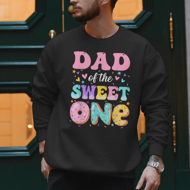 Dad Of The Sweet One 1st Birthday Donut Bday Party Men Sweatshirt