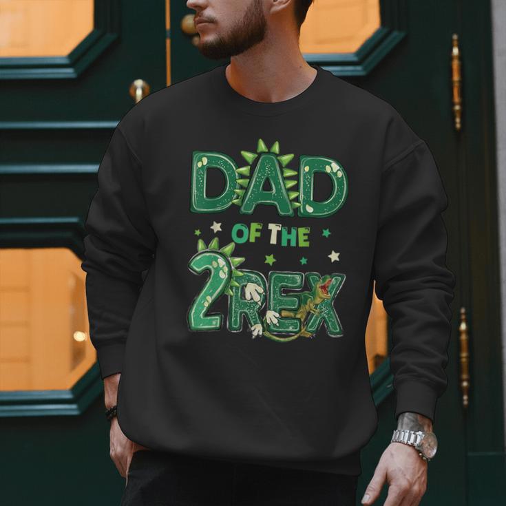 Dad Of The Two Rex Birthday Dinosaur Family Matching Men Sweatshirt