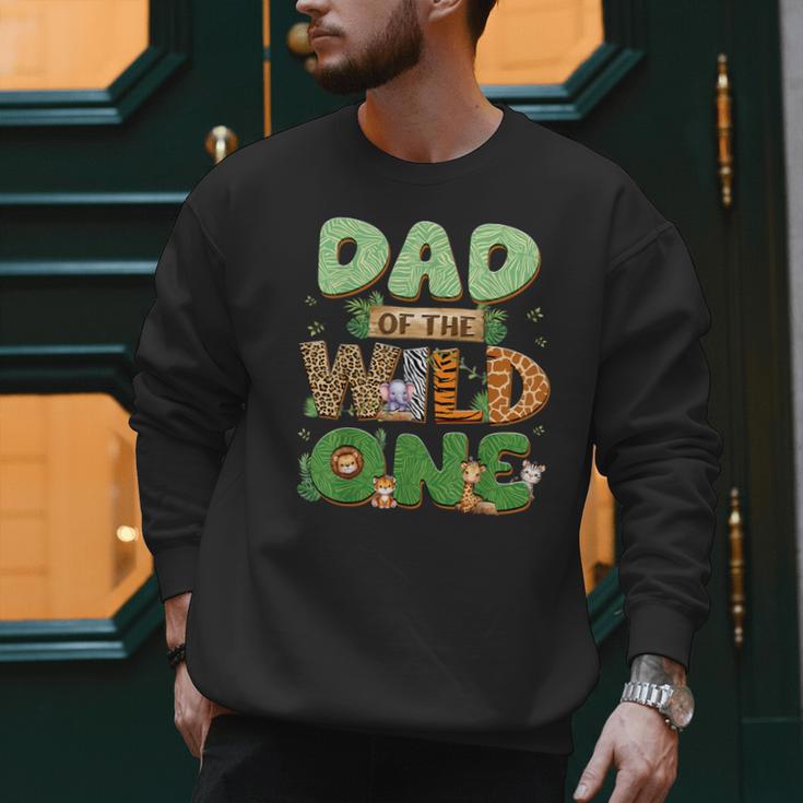 Dad Of The Wild One Birthday Family Matching Party Decor Men Sweatshirt