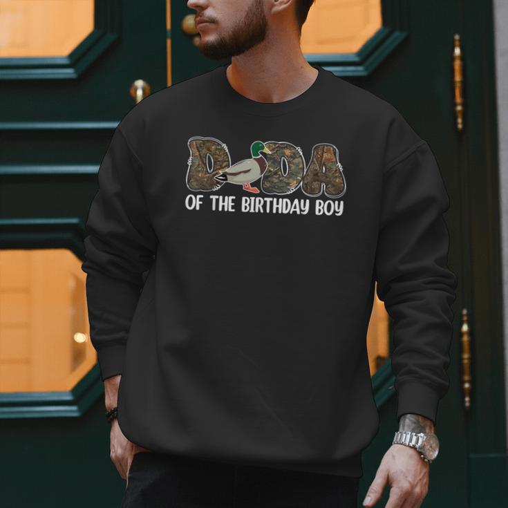 Dada Of The Birthday Boy One Lucky Duck 1st Birthday Family Men Sweatshirt