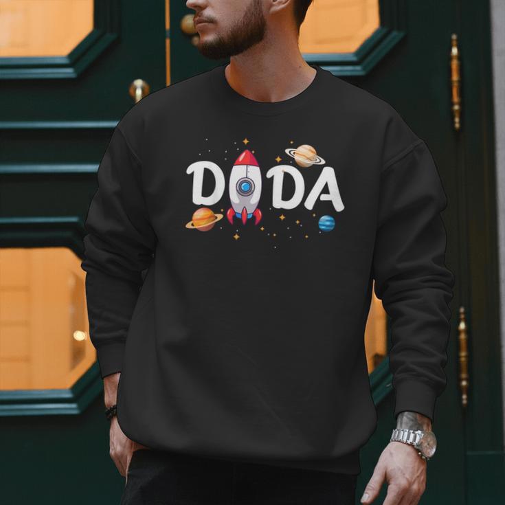 Dada Of The Birthday Boy Space Astronaut 1st Birthday Family Men Sweatshirt
