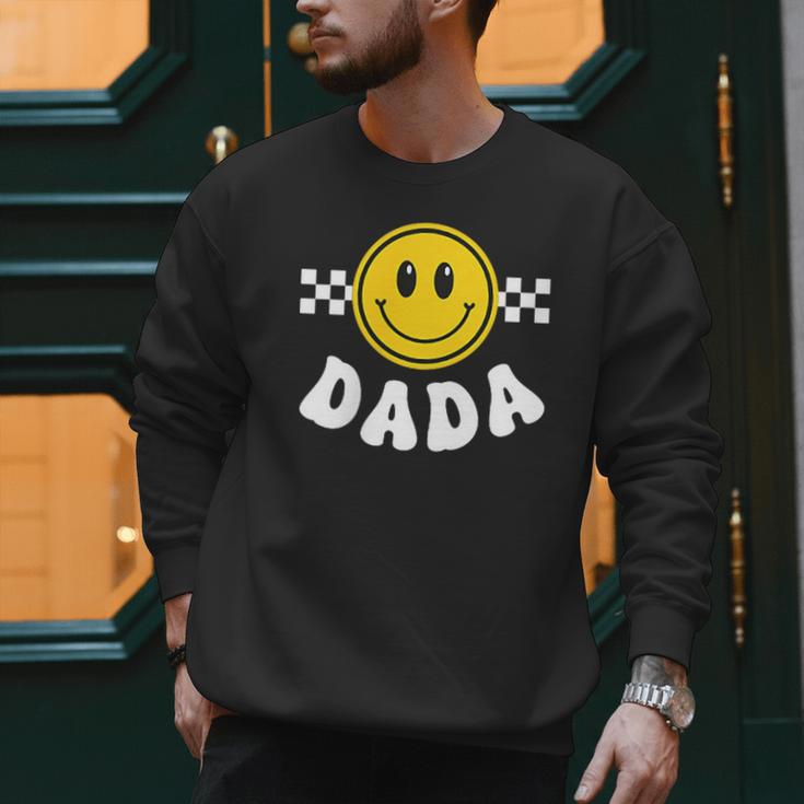 Dada One Happy Dude Birthday Theme 1st Family Matching Mom Men Sweatshirt