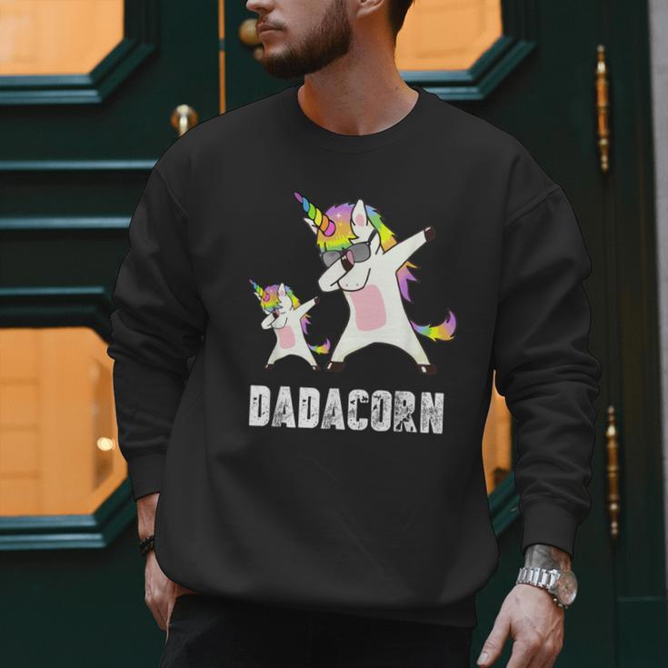 Dadacorn Shirt Unicorn Dad And Baby Best Father Men Sweatshirt
