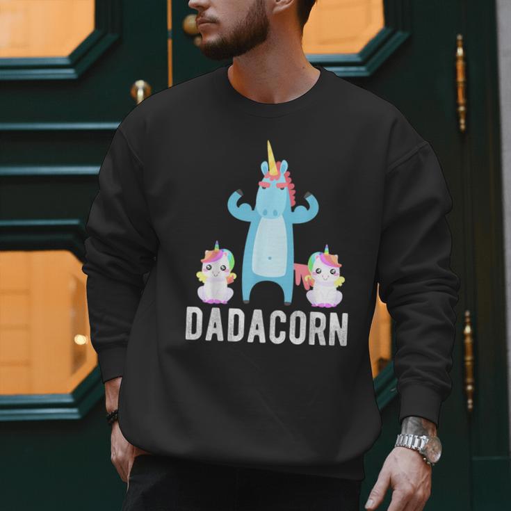Dadacorn Unicorn Lover Tee For Papa Dad And Kid Men Sweatshirt