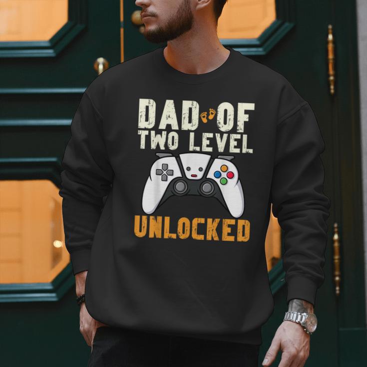 Daddy Again Leveled Up To Dad Of 2 Gamer Dad Level Unlocked Men Sweatshirt Daddy Again Leveled Up To Dad Of 2 Gamer Dad Level Unlocked Men Sweatshirt