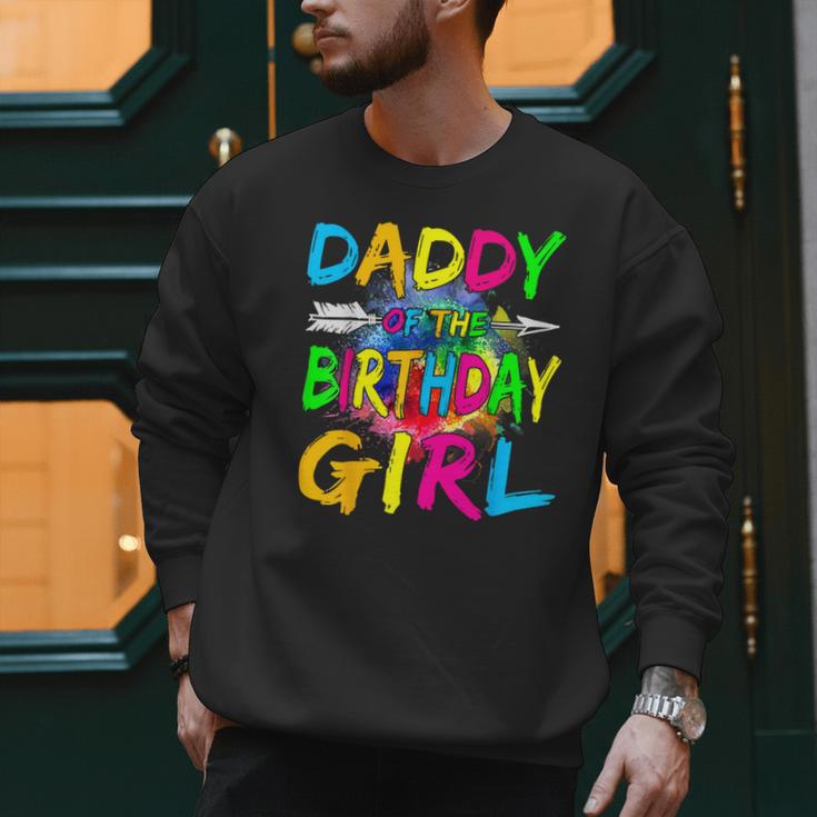 Daddy Of The Birthday Girl Retro 80's Party Men Sweatshirt