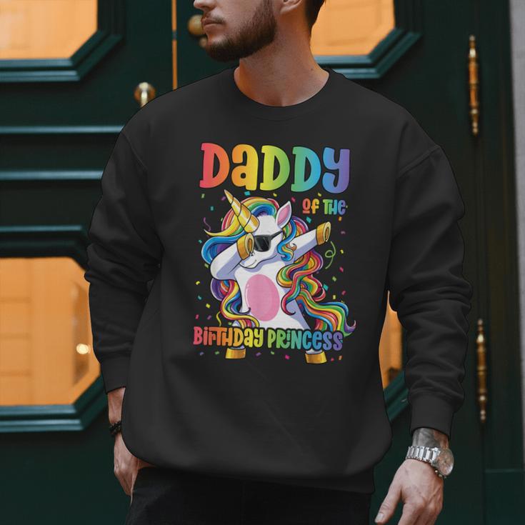 Daddy Of The Birthday Princess Girl Dabbing Unicorn Dad Men Sweatshirt Daddy Of The Birthday Princess Girl Dabbing Unicorn Dad Men Sweatshirt