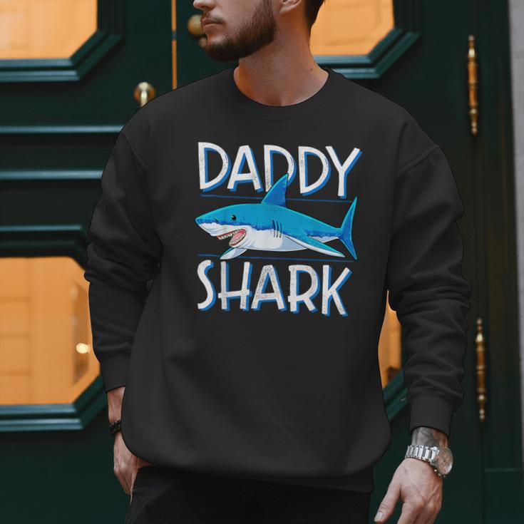 Daddy SharkShirt Fathers Day Family Matching Dad Men Sweatshirt