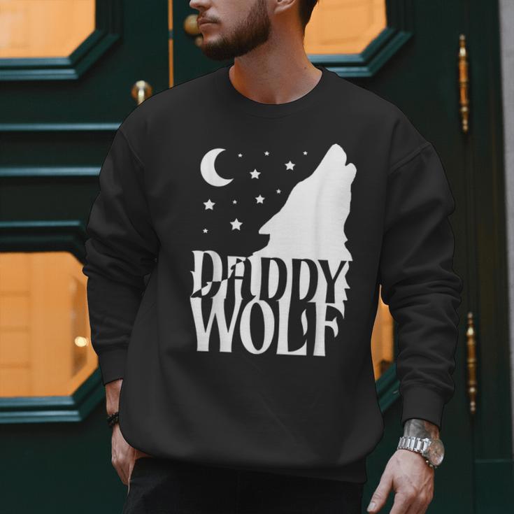 Daddy Wolf Matching Family Tribe Wolves Moon Men Sweatshirt Daddy Wolf Matching Family Tribe Wolves Moon Men Sweatshirt