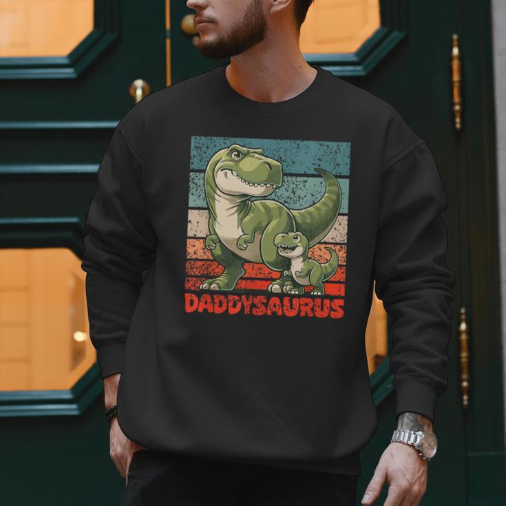 Daddysaurus Father's Day Best Dad T-Rex Papa Men Sweatshirt
