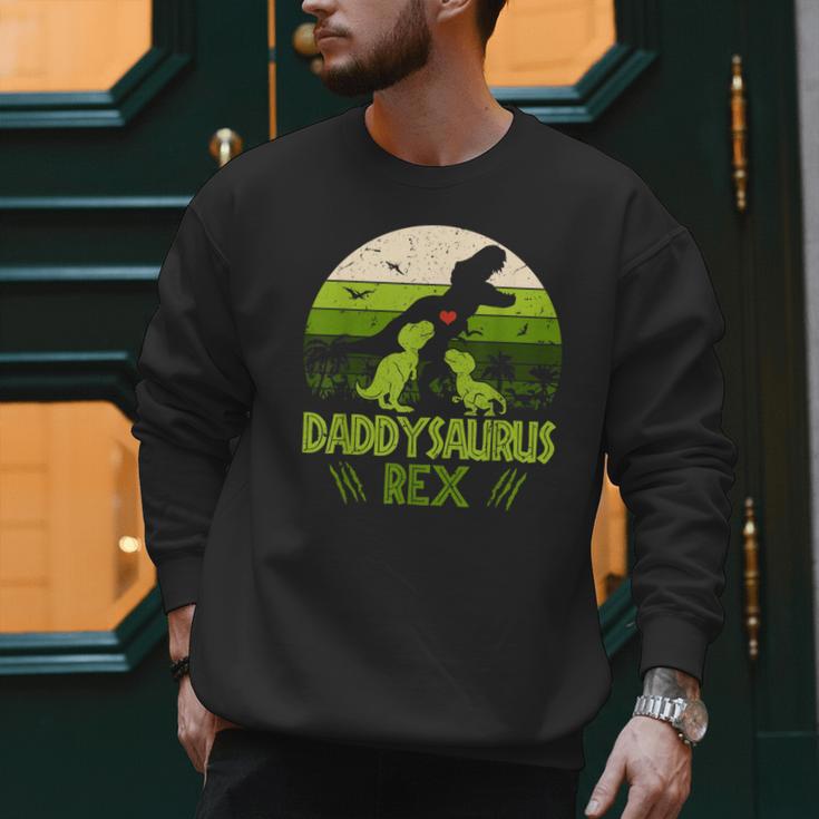 Daddysaurus Rex 2 Kids Sunset Tshirt For Fathers Day Men Sweatshirt