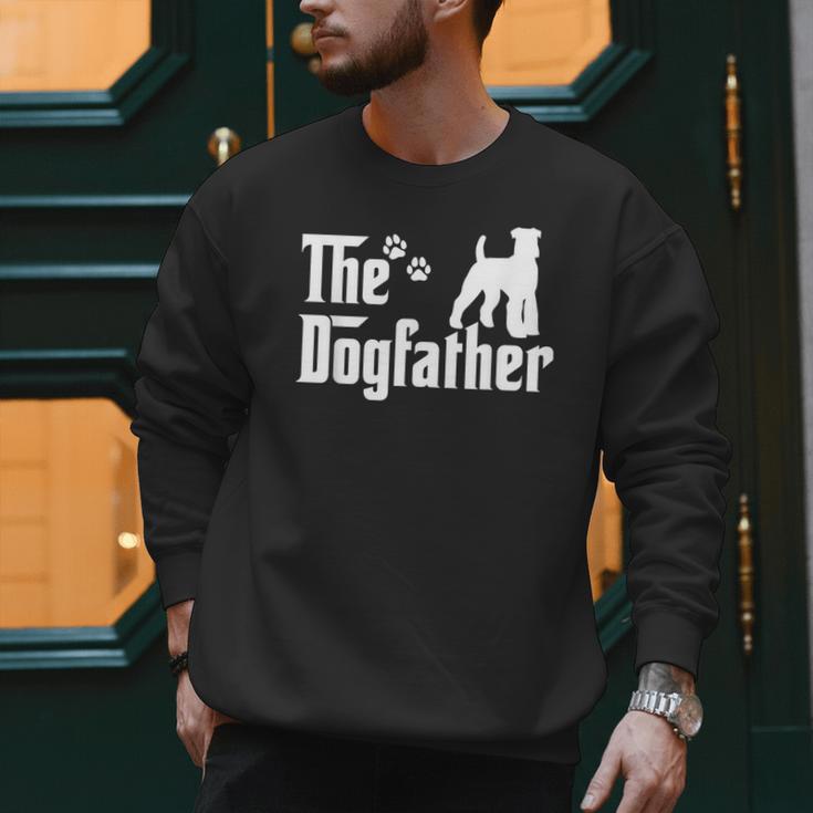 The Dogfather Tee Fathers Day Dad Dog Lover Schnauzer For Men Women Girls Kids Men Sweatshirt