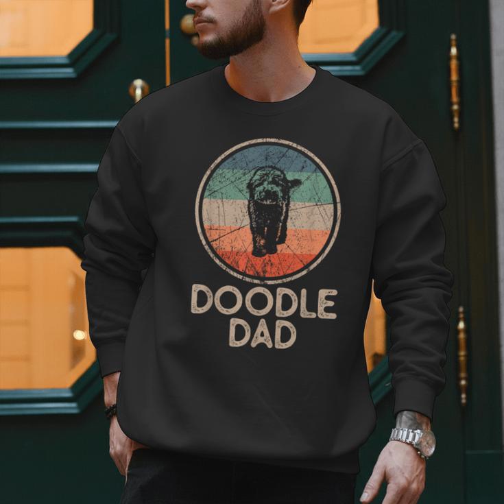 Doodle Dog Vintage Doodle Dad Small Men Sweatshirt