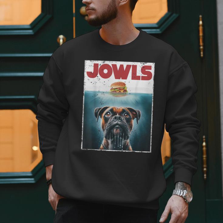 Drooling Boxer Jowls Fawn Dog Mom Dog Dad Burger Men Sweatshirt