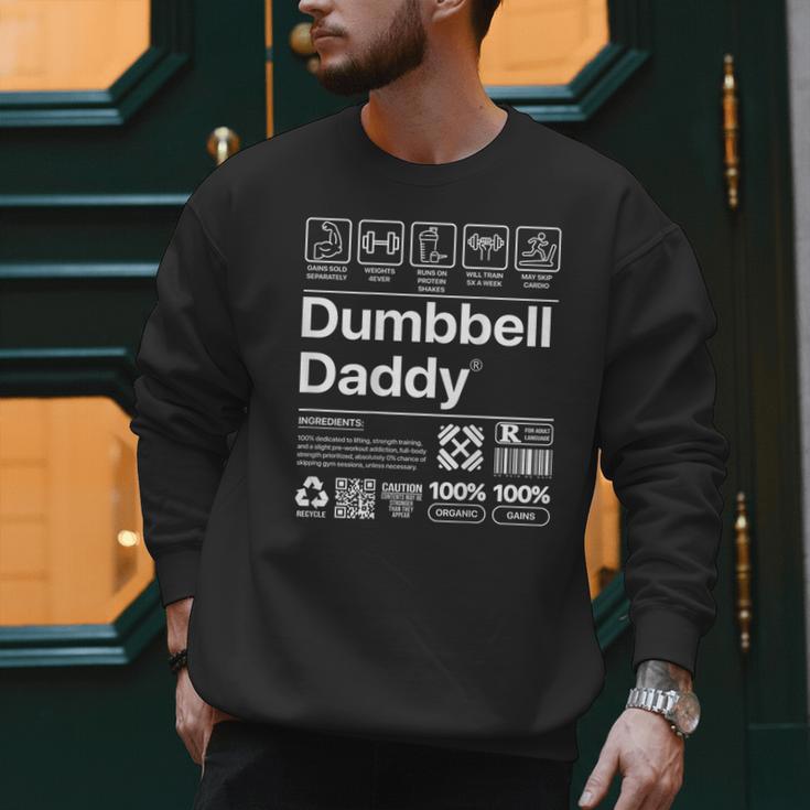Dumbbell Daddy And Dad Gym Workout Father Men Sweatshirt