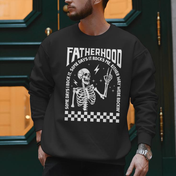 Fatherhood Dad Tour Some Days I Rock It Happy Father's Day Men Sweatshirt