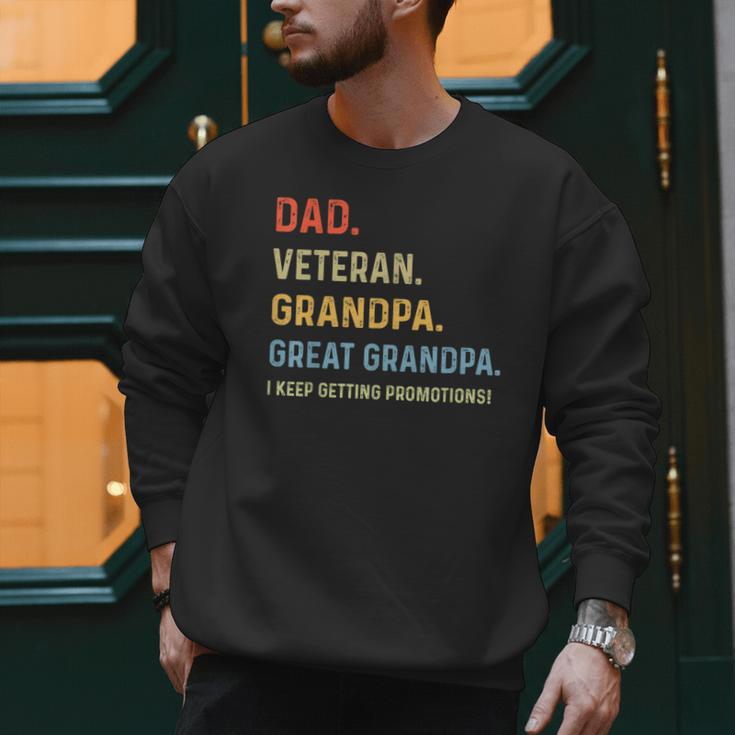 Fathers Day Dad Veteran Grandpa Great Grandpa Men Sweatshirt