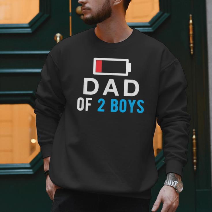 Father's Day Tee Dad Of 2 Boys Man Idea Men Sweatshirt