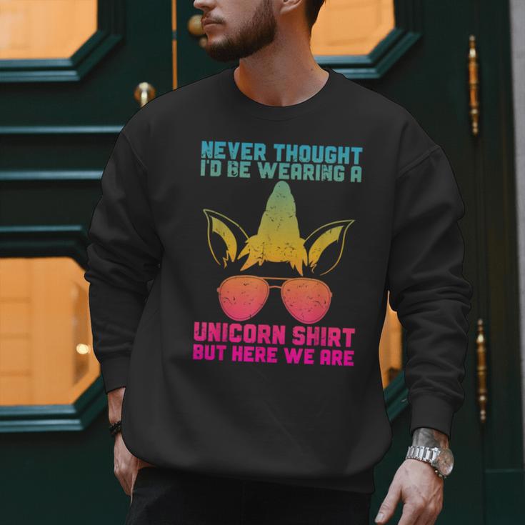 Fathers Day I Wear A Unicorn Shirt Dadacorn Men Sweatshirt