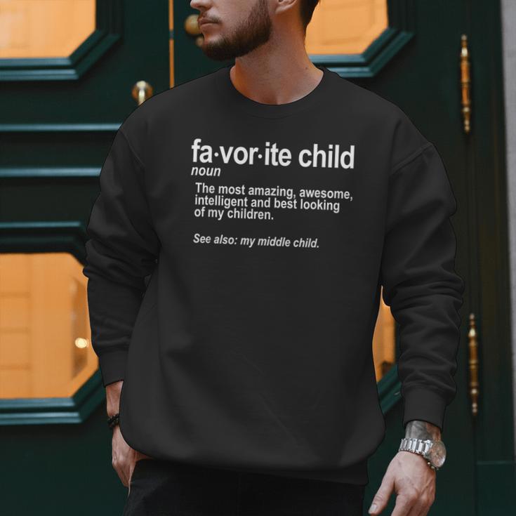 Favorite Child Definition Mom And Dad Middle Child Men Sweatshirt