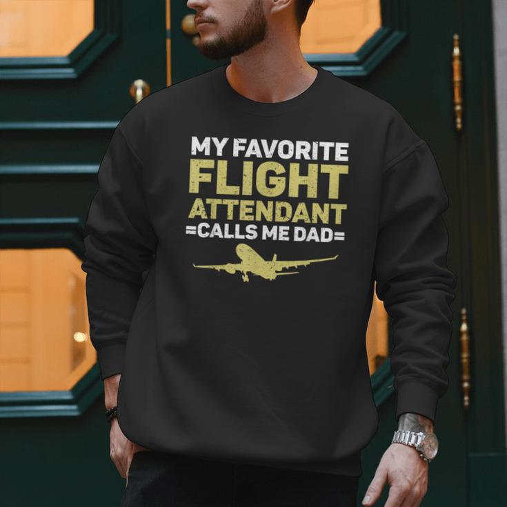 My Favorite Flight Attendant Calls Me Dad Flight Attendant Men Sweatshirt